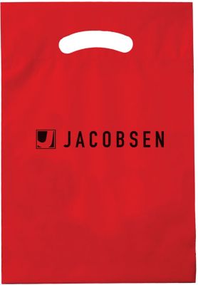 Promotional Bags: Die Cut Colored Plastic Bag 9 x 13