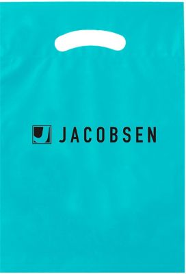 Promotional Bags: Die Cut Colored Plastic Bag 9 x 13