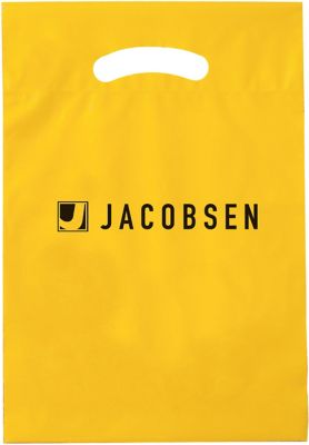 Promotional Bags: Die Cut Colored Plastic Bag 9 x 13