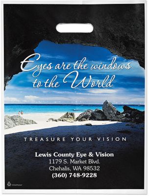Custom Full Color Bags: Full Color Die Cut Bag 12 x 16