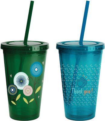 5 Large Aladdin Insulated Cups with Lids and Straws - household