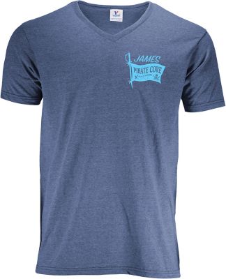 Basic Tees: Men's 50/50 V-Neck T-Shirt Scrn Prt