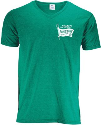 Basic Tees: Men's 50/50 V-Neck T-Shirt Scrn Prt