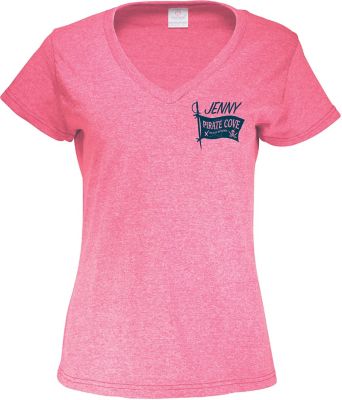 Basic Tees: Screen Printed Ladies 50/50 V-Neck T-Shirt