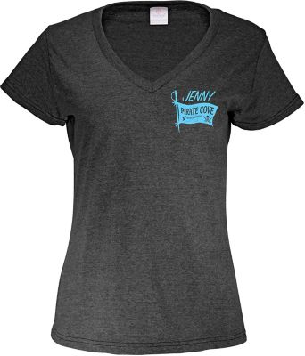 Basic Tees: Screen Printed Ladies 50/50 V-Neck T-Shirt