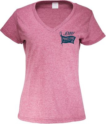 Basic Tees: Screen Printed Ladies 50/50 V-Neck T-Shirt