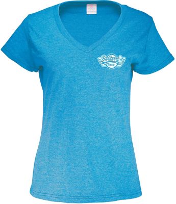 Basic Tees: Screen Printed Ladies 50/50 V-Neck T-Shirt
