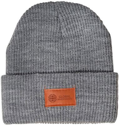 Leeman Cuffed Rib Knit Beanie With Debossed Patch