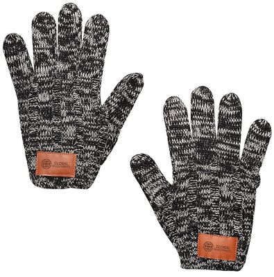 Leeman: Leeman Heathered Knit Gloves With Debossed Patch