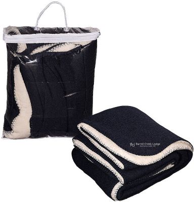 Cozy Home Promotional Products: Thick Needle Sherpa Blanket Embroidered