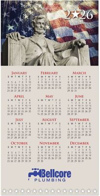 Patriotic Promotional Items: Lincoln Tri-Fold Calendar Card