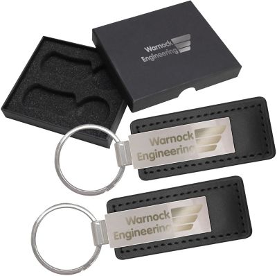 Promotional Gift Sets: Dual Leatherette Keychain Gift Set