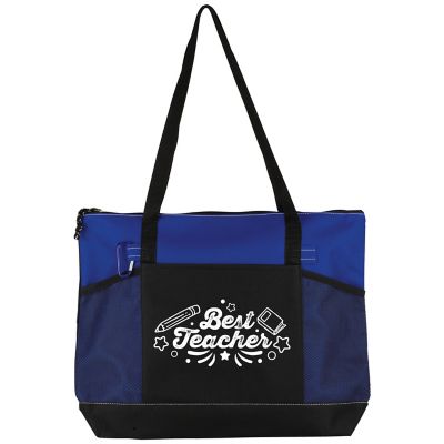 School Promotional Items: Reusable Premium Zippered Tote