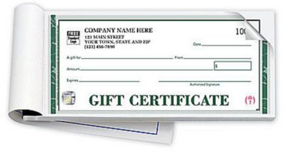 High Security Embassy Gift Certificates Book