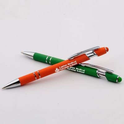 Promotional Bright Alpha Soft Touch Pen with Stylus