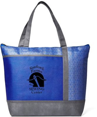 Custom Lunch & Cooler Bags: Hexagon Pattern Non-Woven Cooler Tote