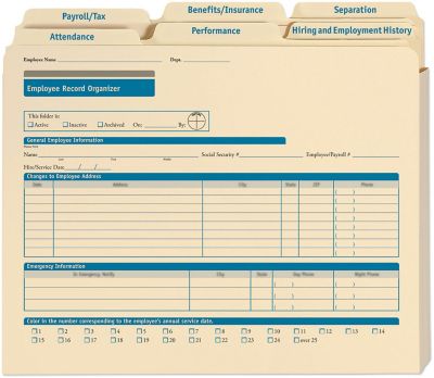 ComplyRight Federal and State Labor Law Posters: Employee Record Organizer