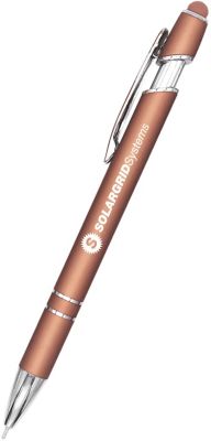 Rose Gold Personalized Pens: Ultima Softex Luster Stylus Gel Pen