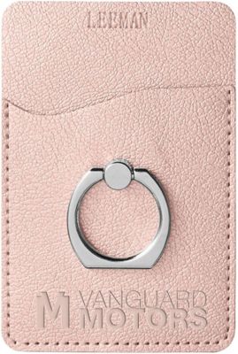 Custom Rose Gold Pens & Products: Leeman Shimmer Card Holder With Ring Stand