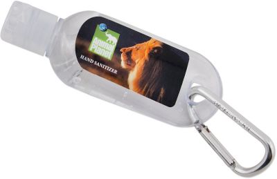 Community Event Giveaways for Dentists: 1 oz Hand Sanitizer Gel With Carabiner