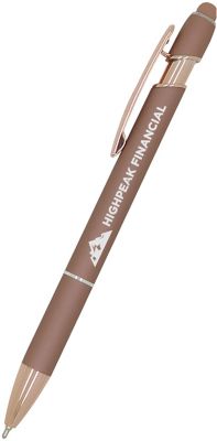 Promotional Pens: Ultima Rose Gold Accent Stylus Pen