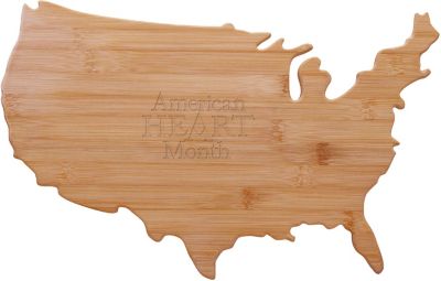 USA Shape Bamboo Cutting Board