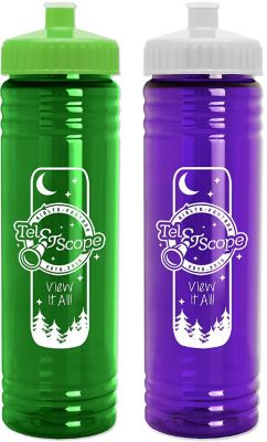 Customized Slim Fit Water Bottles with Push-Pull Lid (24 Oz., Screen Print)