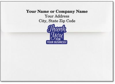Envelope Seals: Thank U For Your Business Seals (Sheet) 25 Per Sh