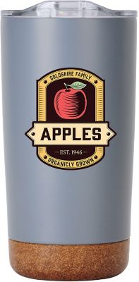 Custom Stainless Steel Tumblers & Travel Mugs: Full Color Cork Bottom Tumbler 18 oz