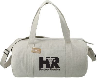 Holiday Gifts for Employees Under $20: Recycled Repose 10Oz Recycled Cotton Barrel Duffel