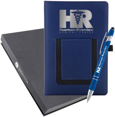 Prom & Homecoming Favors: Techno Pocket Journal & Ultima Softex Pen Set