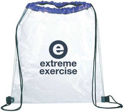 Custom Clear Stadium Bags: Rally Clear Drawstring Bag