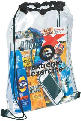 Clear drawstring bags clearance 12x12