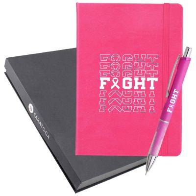 Breast Cancer Awareness: Bella Luna Brite Journal And Pen Set Debossed