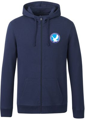 Navy, Organic Cotton Full Zip Fleece