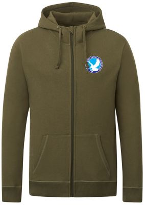 Zip-up hoodie in cotton - Dark Green