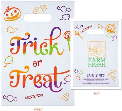 Halloween Giveaways: Full Color Trick Or Treat Theme Candy Bag