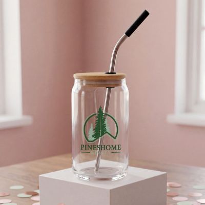 Holiday Gifting: Full Color Can Glass With Lid And Straw 16 oz