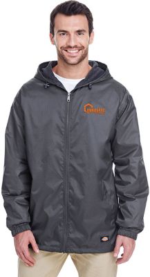 Fleece lined hooded 2025 nylon jacket