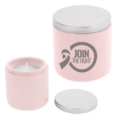 Breast Cancer Awareness: Cali Clay Cement Candle