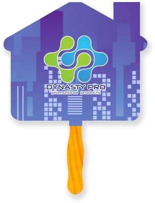 House Glued Hand Fan With Four Color Process