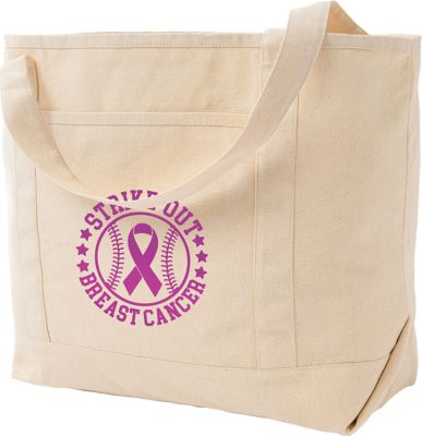 Breast Cancer Awareness: Saratoga Full Colour Recycled Cotton Tote 10 oz