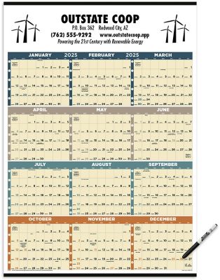Time Management Span-A-Year Laminated W/Marker