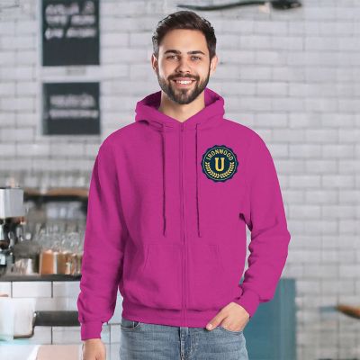 Sweatshirts: Unisex Fleece Full Zip Hoodie Full Color