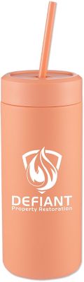 Stainless Steel & Metal Travel Mugs: Sol Tonal Recycled Skinny Tumbler 20 oz