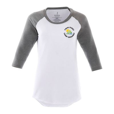 Long Sleeve T-Shirts: Womens Dakota Three Quarter Raglan Tee