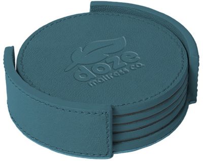 W&R Genuine Leather Coaster Set With Holder