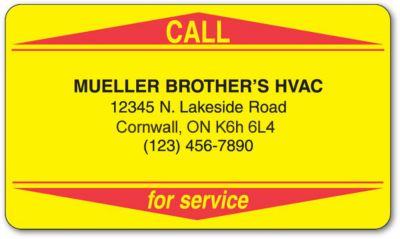 Rectangle Service Label