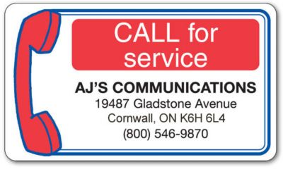 Phone Service Label