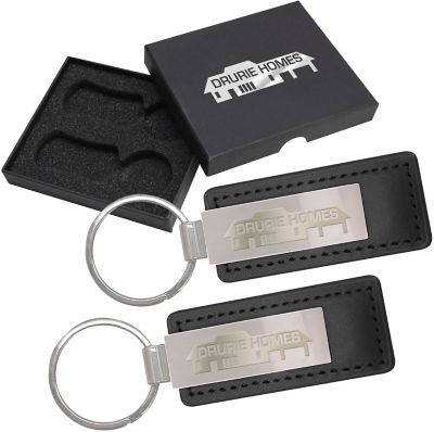 Real Estate Promotional Products: Dual Leatherette Keychain Gift Set